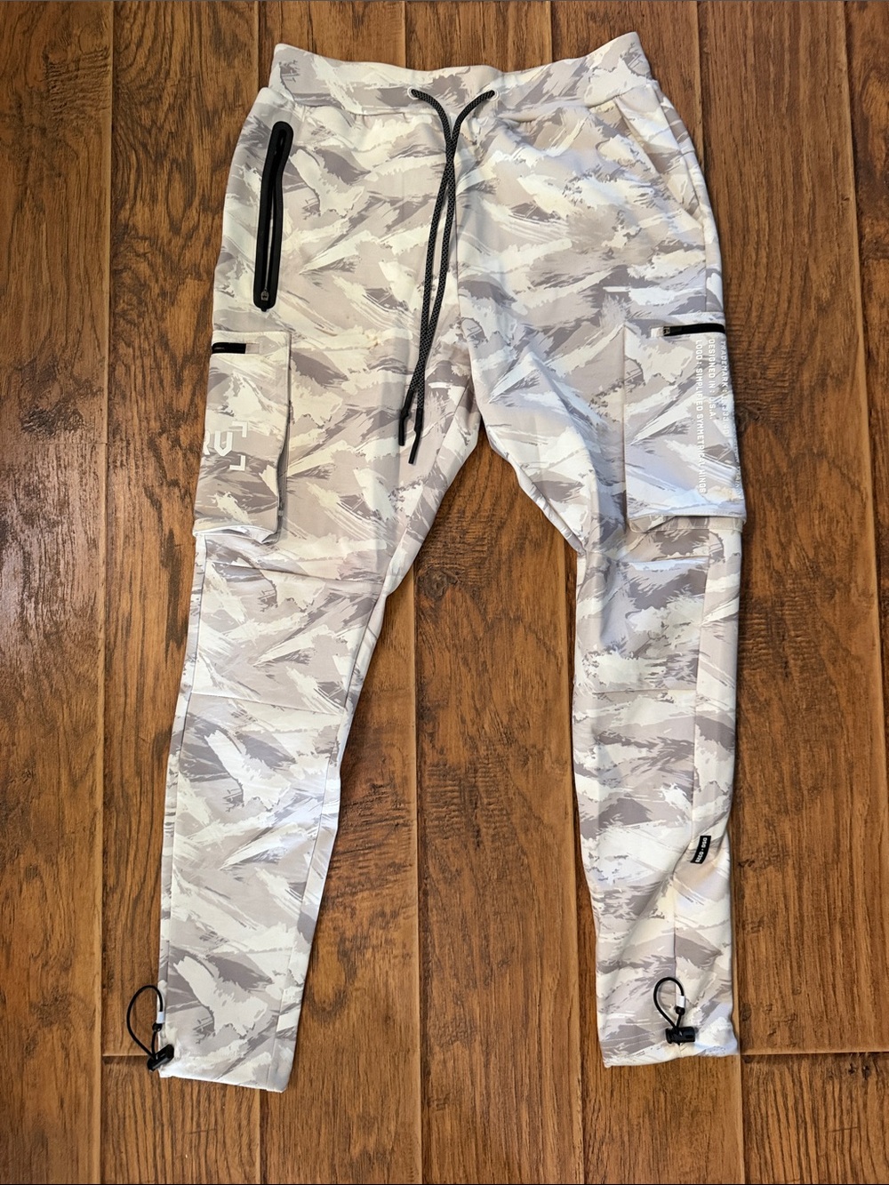ASRV Men's Gray Camo Cargo Jogger Pants - Light Gray